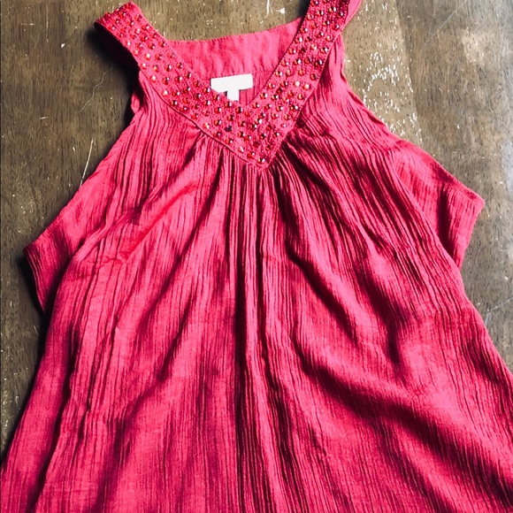 🔥NWOT Too Mi Tomatoe Red Sleeveless Top Size Lg - Picture 1 of 8